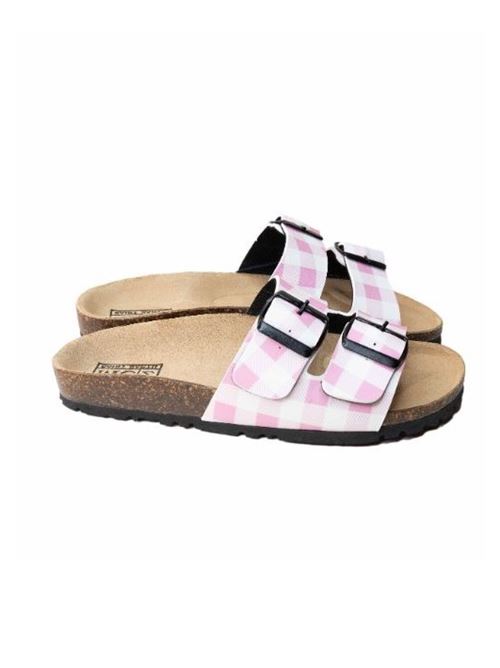 MC2 Saint Barth sandali di sughero vichy rosa MC2 SAINT BARTH | SANDAL W-VYG21.VYG21